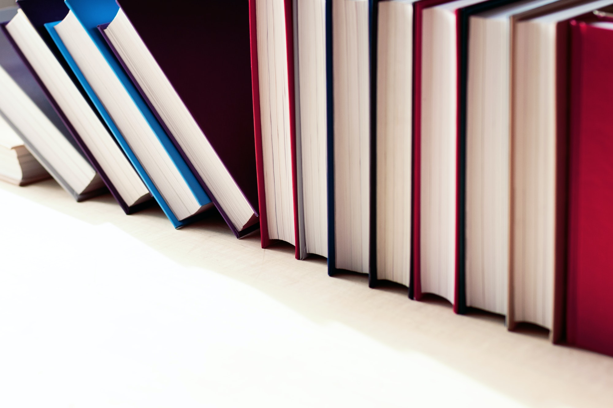 Collected edition books standing in a row